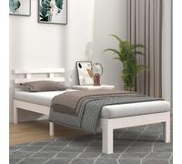 vidaXL Estructura de cama individual sin colchón blanco 90x190 cm