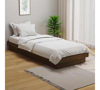 vidaXL Estructura de cama individual sin colchón madera marrón miel