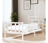 vidaXL Estructura de cama individual sin colchón madera pino blanco