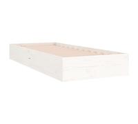 vidaXL Estructura de cama individual Somier madera maciza blanco 90x190 cm