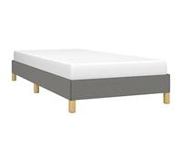 vidaXL Estructura de Cama Individual Somier Tapizado Dormitorio Base Habitación Muebles Mobiliario Hogar Cuarto Descanso de Tela Gris Oscuro 90x190 cm