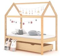 vidaXL Estructura de cama infantil con cajón madera de pino 70x140 cm