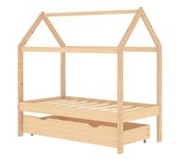 vidaXL Estructura de cama infantil con cajón 70x140 cm madera de pino robusta duradera