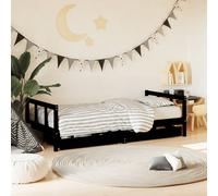 vidaXL Estructura de cama infantil con cajones madera 90x190 cm Negro
