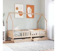 vidaXL Estructura de cama infantil con cajones madera pino 90x190 cm