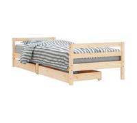 vidaXL Estructura de cama infantil con cajones, somier con almacenaje, madera de pino 90x190 cm