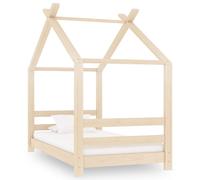 vidaXL Estructura de cama infantil de madera maciza de pino 70x140 cm