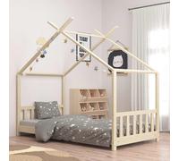 vidaXL Cama infantil Madera maciza de pino Rincón de lectura sin colchón 70x140 cm