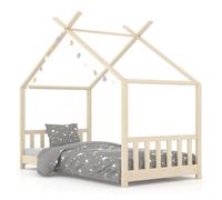 vidaXL Estructura de cama infantil Madera maciza de pino Rincón de lectura sin colchón 80x160 cm