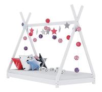 vidaXL Estructura de cama infantil blanco 80x160 cm, madera maciza de pino