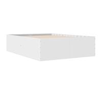 vidaXL Estructura de Cama Madera de ingeniería Blanca 120x200 cm, Muebles de Dormitorio, Camas, Cama Doble, Cama, somier, Cama de Panel