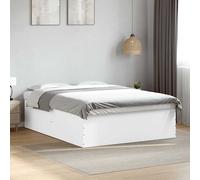 vidaXL Estructura de cama madera de ingeniería blanca 150x200 cm
