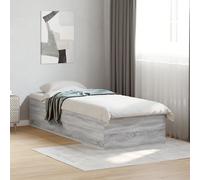 vidaXL Estructura de cama madera de ingeniería gris Sonoma 100x200 cm