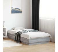 Estructura de cama gris Sonoma, 90x190 cm, fabricada en material de madera