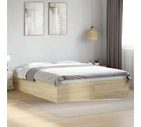 vidaXL Estructura de cama madera de ingeniería Roble Sonoma 150x200 cm
