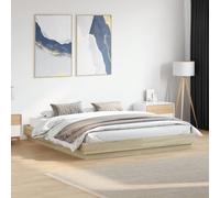 vidaXL Estructura de cama madera de ingeniería roble Sonoma 180x200 cm