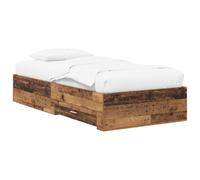 vidaXL Estructura de cama Madera envejecida Madera de ingeniería
