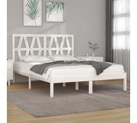 vidaXL Estructura de cama madera maciza de pino blanco 120x200 cm