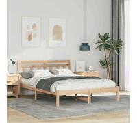 vidaXL Estructura de cama Marrón 140 x 190 cm Madera de pino macizo