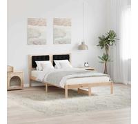 vidaXL Estructura de cama Negro 120 x 190 cm Madera de pino macizo
