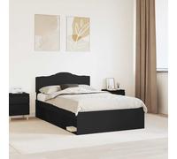 Estructura de cama negra vidaXL, 120 x 200 cm, madera de pino maciza