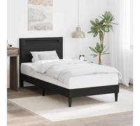 vidaXL Estructura de cama Negro 80 x 200 cm Cuero sintético