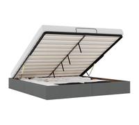 vidaXL Estructura de cama otomana sin colchón con almacenamiento Gris oscuro 200x200 cm