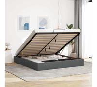vidaXL Estructura de cama otomana sin colchón con almacenamiento Gris oscuro 200x200 cm