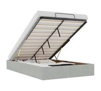vidaXL Estructura de cama otomana sin colchón Terciopelo gris claro con almacenamiento
