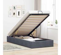 vidaXL Estructura de cama otomana sin colchón terciopelo gris oscuro