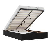 Estructura De Cama Otomana Sin Colchón Terciopelo Negro Vidaxl