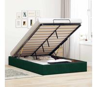 vidaXL Estructura de cama otomana sin colchón terciopelo verde oscuro