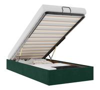 vidaXL Estructura de cama otomana sin colchón terciopelo verde oscuro