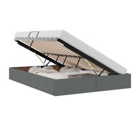 vidaXL Estructura de Cama Ottoman 140 x 190 cm tela Multicolor Gris oscuro