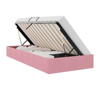 vidaXL Estructura de Cama Ottoman 90 x 190 cm Terciopelo Multicolor Rosa