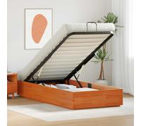 vidaXL Estructura de Cama Ottoman con Almacenamiento Marrón Cera