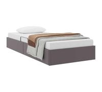 vidaXL Estructura de Cama Ottoman Gris 100 x 200 cm Cuero sintético