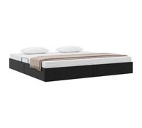 vidaXL Estructura de Cama Ottoman Negro 200 x 200 cm Cuero sintético