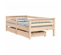 vidaXL Estructura de cama para niños con cajones, somier y almacenaje, madera de pino 70x140 cm