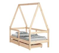 Vidaxl estructura de cama para niños con cajones madera pino 70x140 cm