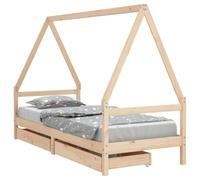 vidaXL Estructura de Cama para niños con cajones Madera Pino 90x200 cm