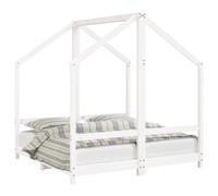 vidaXL Estructura de cama para niños de madera de pino 2x(70x140) Blanco