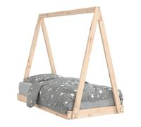 Vidaxl estructura de cama para niños madera maciza de pino 70x140 cm