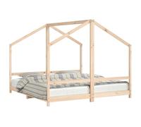 vidaXL Estructura de cama infantil Armazón de listones Madera maciza de pino 2x(90x160) cm