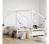 vidaXL Estructura de cama para niños Madera pino blanco 2x(90x190) cm