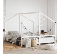 vidaXL Estructura de cama para niños madera pino blanco 2x(90x200) cm