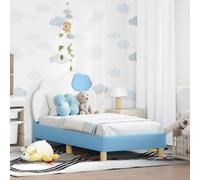vidaXL Estructura de cama para niños pequeños con cabecera Azul PU