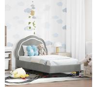 vidaXL Estructura de cama para niños pequeños con cabecera Gris Claro