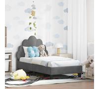 vidaXL Estructura de cama para niños pequeños con cabecera Gris oscuro