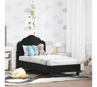 vidaXL Estructura de cama para niños pequeños con cabecera Negro